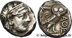 ATTICA - ATHENS Type : Tétradrachme  Date : c. 353- 320/294 AC.  Mint name / Town : Athènes, Attique  Metal : silver  Diameter : 24  mm Orientation dies : 9  h. Weight : 17,25  g. Rarity : R1  Obverse