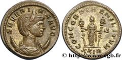SEVERINA Type : Aurelianus  Date : début - septembre  Date : 275  Mint name / Town : Rome  Metal : billon  Millesimal fineness : 50  ‰ Diameter : 23  mm Orientation dies : 6  h. Weight : 4,66  g. Offi