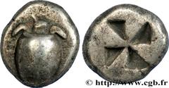 AIGINA - AIGINA ISLAND - AIGINA Type : Drachme  Date : c. 510-490 AC  Mint name / Town : Égine  Metal : silver  Diameter : 16  mm Weight : 5,77  g. Rarity : R2  Obverse legend : Anépigraphe  Obverse d