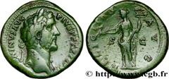 ANTONINUS PIUS Type : Sesterce  Date : 147  Mint name / Town : Rome  Metal : copper  Diameter : 31  mm Orientation dies : 12  h. Weight : 28,16  g. Rarity : R2  Officine : 3e  Obverse legend : ANTONIN