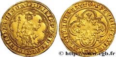French Medieval and Renaissance Coins PHILIP IV "THE FAIR" Denier d'or à la masse n.d. R3 gold (31mm, 7,00g, 10h) Obverse : + PhILIPPVS: DEI: GRA: FRAnChORVM: REX, (ponctuation par trois annelets supe