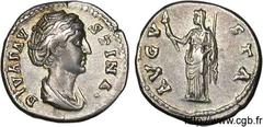 FAUSTINE MERE(+141)Annia Galeria FaustinaConsécration d'Antonin le Pieux Denier N° v11_0270    Date : c. après 148 Nom de l'atelier : Rome Métal : argent Diamètre : 18mm Axe des coins : 6h. Poids : 3,