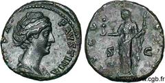 FAUSTINE MERE(+141)Annia Galeria FaustinaConsécration d'Antonin le Pieux Moyen bronze, dupondius ou as, (MB, ئ 26) N° v11_0271    Date : c. après 148 Nom de l'atelier : Rome Métal : bronze Diamètre : 