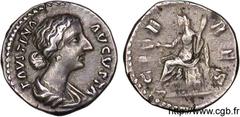 FAUSTINE JEUNE(+175)Annia Galeria FaustinaAugusta(146-175) Denier N° v11_0279    Date : 161-175 Nom de l'atelier : Rome Métal : argent Diamètre : 17,5mm Axe des coins : 6h. Poids : 3,14g. Degré de rar