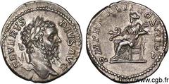 SEPTIME SEVERE(13/04/193-4/02/211)Lucius Septimius Severus Denier N° v11_0287    Date : 209 Nom de l'atelier : Rome Métal : argent Diamètre : 18,5mm Axe des coins : 6h. Poids : 3,85g. Etat de conserva
