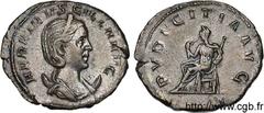 ETRUSCILLE(+251)Herennia Cupressenia EtruscillaFemme de Trajan Dèce, mère d'Hérennius Etruscus et d'Hostilien - Augusta(249-251) Antoninien N° v11_0351    Date : 250 Nom de l'atelier : Rome Métal : bi