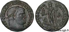 LICINIUS Ier(11/08/308-09/324)Valerius Licinianus Licinius Follis ou nummus N° v11_0432    Date : 312-313 Nom de l'atelier : Thrace, Héraclée Métal : cuivre Diamètre : 20,5mm Axe des coins : 12h. Poid