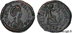 AELIA FLACCILLA(+386)ئlia Flaccillafemme de Théodose Ier, mère d'Arcadius et d'Honorius - Augusta(383-386) Nummus, (ئ 4) N° v11_0520    Date : 383-384 Nom de l'atelier : Savie, Siscia Métal : cuivre D