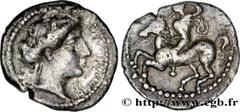 Greek Coins of Europe SICILY - MORGANTINA Litra c. 339/338 - 317 AC. Morgantina, Sicile R3 silver (11mm, 0,72g, 6h) Obverse : Tête d'Artémis à droite, le carquois sur l'épaule Reverse : Anépigraphe Ca