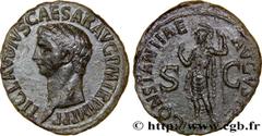 Coinage of the Julio-Claudian dynasty CLAUDIUS As 50-54 Rome R1 copper (31mm, 10,96g, 6h) Obverse : TI CLAVDIVS CAESAR AVG P M TR P IMP P P Tête nue de Claude à gauche (O°1) Reverse : CONSTANTIAE - AV