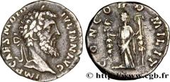 Coinage of the Severan dynasty DIDIUS JULIANUS Denier 193 Rome R3 silver (17mm, 2,70g, 1h) Obverse : IMP CAES M DID - IVLIAN AVG Tête laurée de Dide Julien à droite (O*) Reverse : CONCORD MILIT Concor