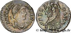 Coinage of the Late Empire VALENS Silique 367-375 Trèves R1 silver (17,5mm, 2,11g, 12h) Obverse : D N VALEN-S P F AVG Buste diadémé, drapé et cuirassé de Valens à droite vu de trois quarts en avant (A