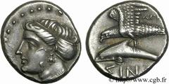 PAPHLAGONIE - SINOPE(415-365 avant J.-C.) Drachme N° v24_0085    Date : c. 415-390 AC. Nom de l'atelier : Sinope Métal : argent Diamètre : 17mm Axe des coins : 5h. Poids : 4,98g. Degré de rareté : R1 