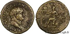 VESPASIEN(1/07/69-24/06/79)Titus Flavius Sabinus Vespasianus Dupondius, (MB, ئ 29) N° v24_0288    Date : 71 Nom de l'atelier : Rome Métal : bronze Diamètre : 29mm Axe des coins : 6h. Poids : 17,18g. D