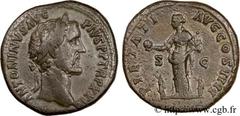 ANTONIN LE PIEUX(25/02/138-7/03/161)Titus Aurelius Fulvus Boionius Arrius AntoninusAuguste(10/07/138-7/03/161) Sesterce, (GB, ئ 33) N° v24_0368    Date : 158-159 Nom de l'atelier : Rome Métal : bronze