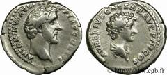 ANTONIN et MARC AURELE CESAR(140-161)Antoninus Pius, Marcus Aurelius Cوsar Denier N° v24_0376    Date : 141 Nom de l'atelier : Rome Métal : argent Diamètre : 17,5mm Axe des coins : 11h. Poids : 3,56g.