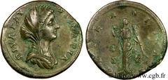 DIVA FAUSTINA(+175)Annia Galeria FaustinaConsécration de Marc Aurèle Sesterce (GB, ئ 31) N° v24_0405    Date : 176 Nom de l'atelier : Rome Métal : bronze Diamètre : 31mm Axe des coins : 6h. Poids : 27