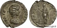 JULIA DOMNA(+217) Julia DomnaAugusta(194-217) Denier N° v24_0441    Date : 203 Nom de l'atelier : Rome Métal : argent Diamètre : 18mm Axe des coins : 6h. Poids : 3,22g. Etat de conservation : SUP/TTB+