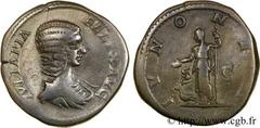JULIA DOMNA(+217) Julia DomnaAugusta(194-217) Sesterce, (GB, ئ 32) N° v24_0447    Date : 213 Nom de l'atelier : Rome Métal : bronze Diamètre : 32mm Axe des coins : 1h. Poids : 26,08g. Degré de rareté 