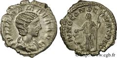 JULIA MAMEE(+235)Julia MamaeaFille de Julia Mوsa, mère d'Alexandre Sévère - Augusta(221-235) Denier N° v24_0516    Date : 222 Nom de l'atelier : Rome Métal : argent Diamètre : 20mm Axe des coins : 6h.
