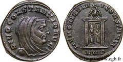 CONSTANCE Ier CHLORE (+306)Consécration par Constantin Ier Follis ou nummus N° v24_0677    Date : 307-308 Nom de l'atelier : Vénétie et Istrie, Aquilée (Aquileia) Métal : cuivre Diamètre : 25,5mm Axe 