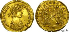 CONSTANCE II(8/11/324-3/11/361)Flavius Julius Valerius ConstantiusAuguste(9/09/337-3/11/361) Solidus N° v24_0732    Date : 347-348 Nom de l'atelier : Belgique, Trèves Métal : or Diamètre : 21,5mm Axe 