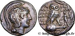 ATTICA - ATHENS Type : Tétradrachme stéphanophore  Date : c. 111-110 AC.  Mint name / Town : Athènes, Attique  Metal : silver  Diameter : 29  mm Orientation dies : 12  h. Weight : 16,74  g. Rarity : R