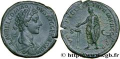 COMMODUS Type : Sesterce  Date : octobre - décembre  Date : 177  Mint name / Town : Rome  Metal : bronze  Diameter : 32,5  mm Orientation dies : 11  h. Weight : 25,30  g. Rarity : R2  Obverse legend :