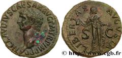 CLAUDIUS Type : As  Date : 50-54  Mint name / Town : Rome  Metal : copper  Diameter : 28  mm Orientation dies : 6  h. Weight : 11,00  g. Obverse legend : TI CLAVDIVS CAESAR AVG PM TR P IMP P P  Obvers