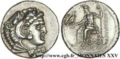 ROYAUME DE MACEDOINE - ALEXANDRE III LE GRAND(336-323 avant J.-C.)Monnayage au nom et au type d'Alexandre III le Grand Tétradrachme N° v25_0058    Date : c. 325-323 AC Nom de l'atelier : Phénicie, Ara