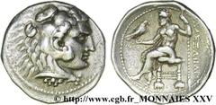 ROYAUME DE MACEDOINE - ANTIGONE LE BORGNE(323-301 avant J.-C.)Monnayage au nom et au type d'Alexandre III le Grand Tétradrachme N° v25_0063    Date : 315/314 AC. Nom de l'atelier : Phénicie, Aké Métal