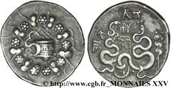 MYSIE - PERGAME(133-67 avant J.-C.) Cistophore N° v25_0087    Date : c. 123-100 AC. Nom de l'atelier : Pergame Métal : argent Diamètre : 27,5mm Axe des coins : 12h. Poids : 12,51g. Etat de conservatio