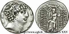 ROYAUME SELEUCIDE - PHILIPPE PHILADELPHE(93-83 avant J.-C.) Tétradrachme N° v25_0122    Date : c. 89-83 AC. Nom de l'atelier : Syrie, Antioche Métal : argent Diamètre : 26,5mm Axe des coins : 12h. Poi