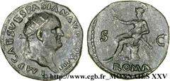 VESPASIEN(1/07/69-24/06/79)Titus Flavius Sabinus Vespasianus Dupondius, (MB, ئ 26) N° v25_0234    Date : 71 Nom de l'atelier : Rome Métal : bronze Diamètre : 26mm Axe des coins : 5h. Poids : 13,59g. D