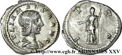 JULIA MAESA(+223 ou 226)Julia MوsaSœur de Julia Domna, mère de Julia Soémias et de Julia Mamée, grand-mère d'Elagabal et d'Alexandre Sévère - Augusta(218-223/226) Denier N° v25_0346    Date : 218-219 