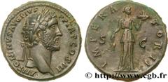 Roman coins ANTONINUS PIUS Type : Sesterce  Date : 143  Mint name / Town : Rome  Metal : bronze  Diameter : 32  mm Orientation dies : 11  h. Weight : 27,57  g. Rarity : R1  Obverse legend : ANTONINVS 