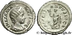 Roman coins JULIA MAMAEA Type : Denier  Date : 228  Mint name / Town : Rome  Metal : silver  Millesimal fineness : 500  ‰ Weight : 2,87  g. Officine : 6e  Obverse legend : IVLIA MA-MAEA AVG  Obverse d