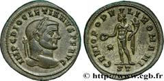 Roman coins DIOCLETIAN Type : Follis ou nummus  Date : 296-297  Mint name / Town : Ticinum  Metal : copper  Diameter : 27,5  mm Orientation dies : 6  h. Weight : 9,96  g. Officine : 2e  Obverse legend