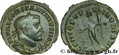 Roman coins CONSTANTINE I THE GREAT Type : Follis  Date : 307  Mint name / Town : Lyon  Metal : copper  Diameter : 28  mm Orientation dies : 12  h. Weight : 6,46  g. Rarity : R1  Obverse legend : FL V