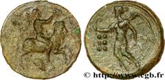 Greek Coins SICILY - HIMERA Type : Hemiltron  Date : c. 420-415  Mint name / Town : Himère, Sicile  Metal : copper  Diameter : 20  mm Orientation dies : 12  h. Weight : 5,98  g. Rarity : R2  Obverse l