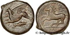 Greek Coins SICILY - ALASEA (KAINON) Type : Hemilitron  Date : c. 360-340 AC.  Mint name / Town : Kainon, Sicile  Metal : copper  Diameter : 21,5  mm Orientation dies : 6  h. Weight : 9,08  g. Rarity 