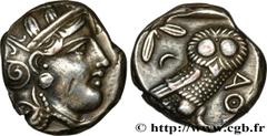 Greek Coins ATTICA - ATHENS Type : Tétradrachme  Date : c. 353- 320/294 AC.  Mint name / Town : Athènes, Attique  Metal : silver  Diameter : 23,5  mm Orientation dies : 9  h. Weight : 15,16  g. Rarity