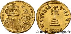 Byzantine coins CONSTANS II and CONSTANTINE IV Type : Solidus  Date : 654-659  Mint name / Town : Constantinople  Metal : gold  Millesimal fineness : 1.000  ‰ Diameter : 19  mm Orientation dies : 7  h