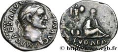 Roman coins VESPASIAN Type : Denier  Date : 70  Mint name / Town : Rome  Metal : silver  Millesimal fineness : 900  ‰ Diameter : 17  mm Orientation dies : 6  h. Weight : 3,34  g. Rarity : R2  Obverse 