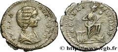 Roman coins JULIA DOMNA Type : Denier  Date : 201  Mint name / Town : Rome  Metal : silver  Millesimal fineness : 650  ‰ Diameter : 18  mm Orientation dies : 12  h. Weight : 3,52  g. Officine : 6e  Ob