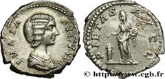 Roman coins JULIA DOMNA Type : Denier  Date : 204  Mint name / Town : Rome  Metal : silver  Millesimal fineness : 550  ‰ Diameter : 18,5  mm Orientation dies : 12  h. Weight : 3,20  g. Officine : 6e  