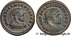 Roman coins CONSTANTINE I THE GREAT Type : Follis ou nummus  Date : 313  Mint name / Town : Trèves  Metal : copper  Diameter : 24  mm Orientation dies : 6  h. Weight : 4,66  g. Rarity : R1  Obverse le