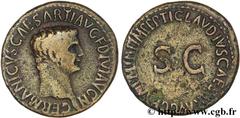 GERMANICUS(+ 19)Caius Cوsar GermanicusRestitution de Claude As, (MB, ئ 29), restitution de Claude N° v26_0189    Date : 42 Nom de l'atelier : Rome Métal : cuivre Diamètre : 28,5mm Axe des coins : 8h. 