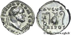 VESPASIEN(1/07/69-24/06/79)Titus Flavius Sabinus Vespasianus Denier N° v26_0216    Date : 72-73 Nom de l'atelier : Rome Métal : argent Diamètre : 18,5mm Axe des coins : 6h. Poids : 3,56g. Etat de cons