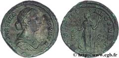 FAUSTINE JEUNE(+175)Annia Galeria FaustinaAugusta(146-175) Sesterce, (GB, ئ 33) N° v26_0294    Date : 161-175 Nom de l'atelier : Rome Métal : bronze Diamètre : 32,5mm Axe des coins : 6h. Poids : 26,79